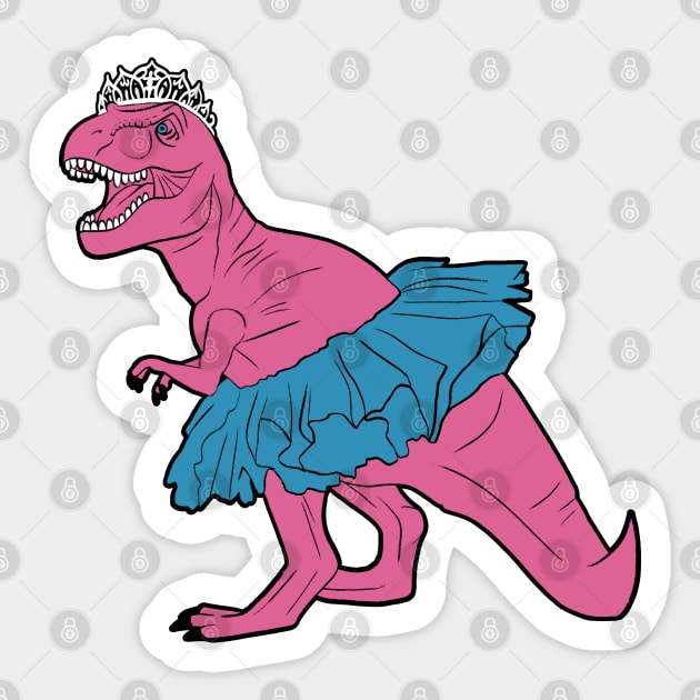 Dinosaurs love pink Sticker by Ella Vive